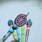 Silicone Focal Beads Multi Color Gemstone Elliptical Gemstone Blue 20pcs 8