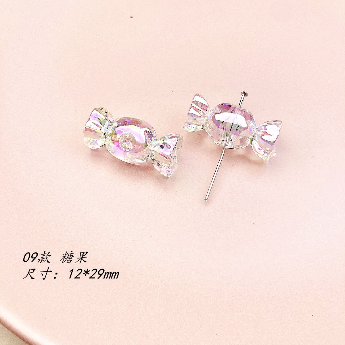 Transparent Bow Series Acrylic Beads AB Colored Plating 12