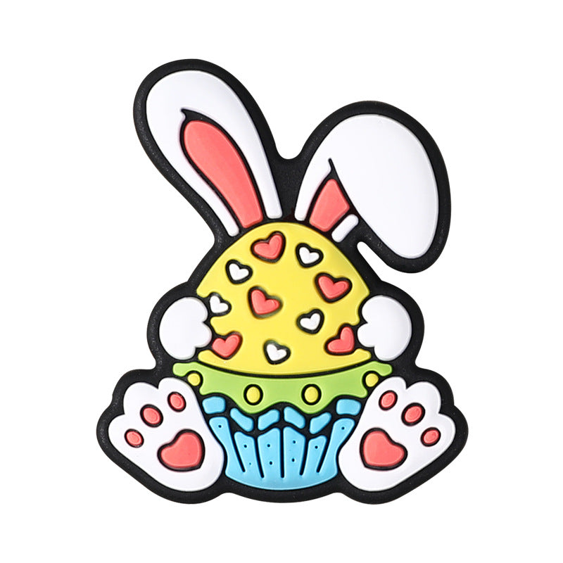 Silicone Focal Beads Easter Bunny Egg Rabbit Ears 20Pcs 5