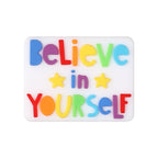 Silicone Focal Beads Inspirational Alphabet Heart Rainbow Motivational Text 4