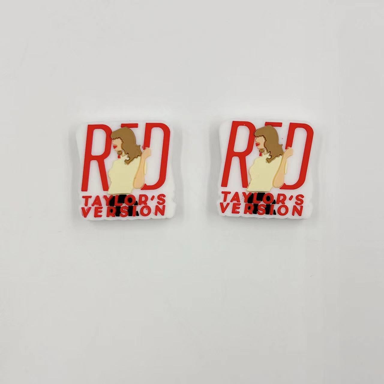Silicone Focal Beads Taylor Swift Red Lips Vintage Hats 20pcs 10