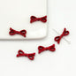 Eight Character Shaped Bow Tie Metal Beads 10*22mm Baking Painted 10pcs 17