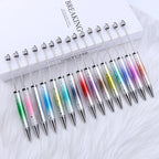 Beadable Ballpoint Pen UV Plating Starry Sky Sequins Gradient Colorful 4