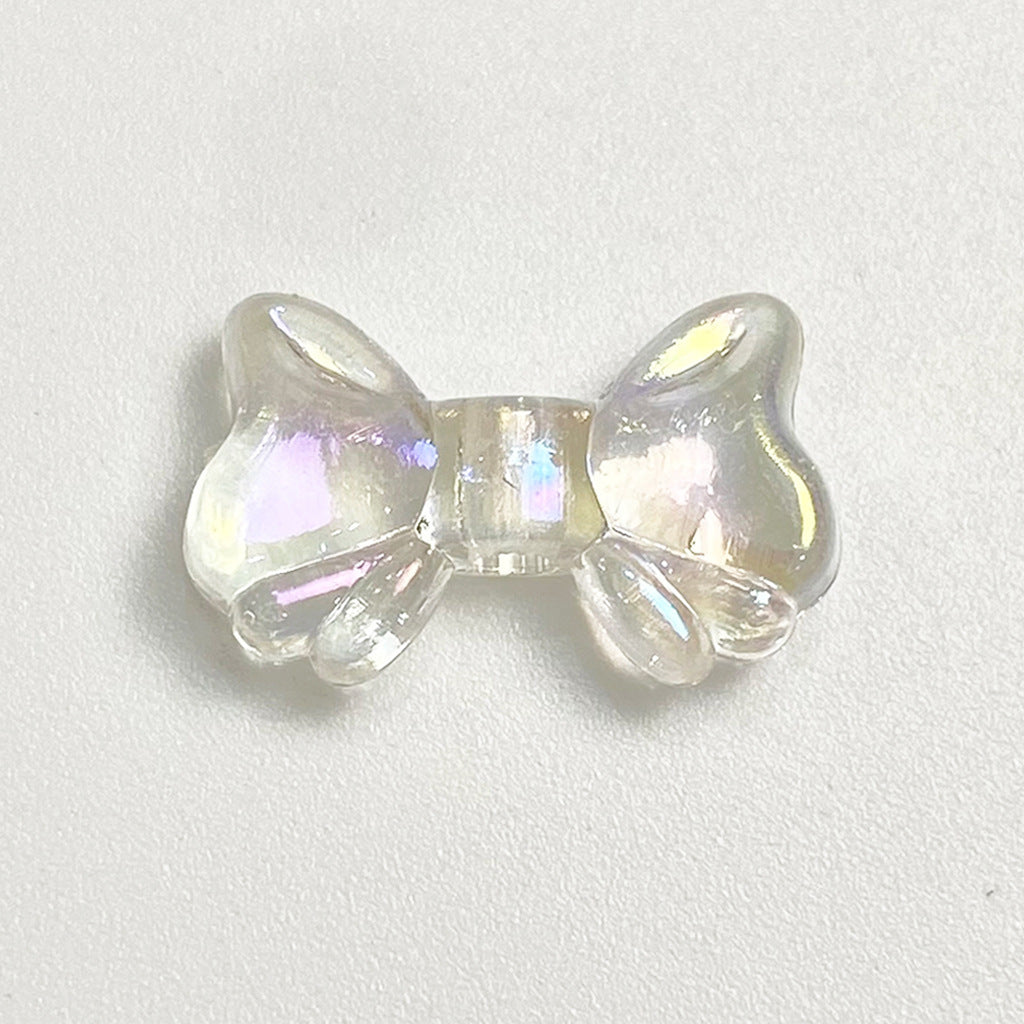 Clear Plating Butterfly Acrylic Beads 15mm Pastel Iridescent 20pcs 13