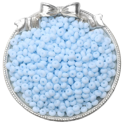 Frosted Abacus Glass Beads 3x6mm Pastel Matte Finish 70pcs 11