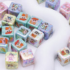 Plating Square Acrylic Beads 16mm Cheeky Crayon Shinchan Mixed 40pcs 4
