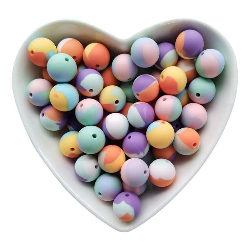 15mm Silicone Beads Candy Color Pastel Mix 20pcs 5