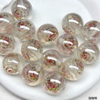 Luminous Rose Resin Beads 16mm Round Multicolor 10pcs 3