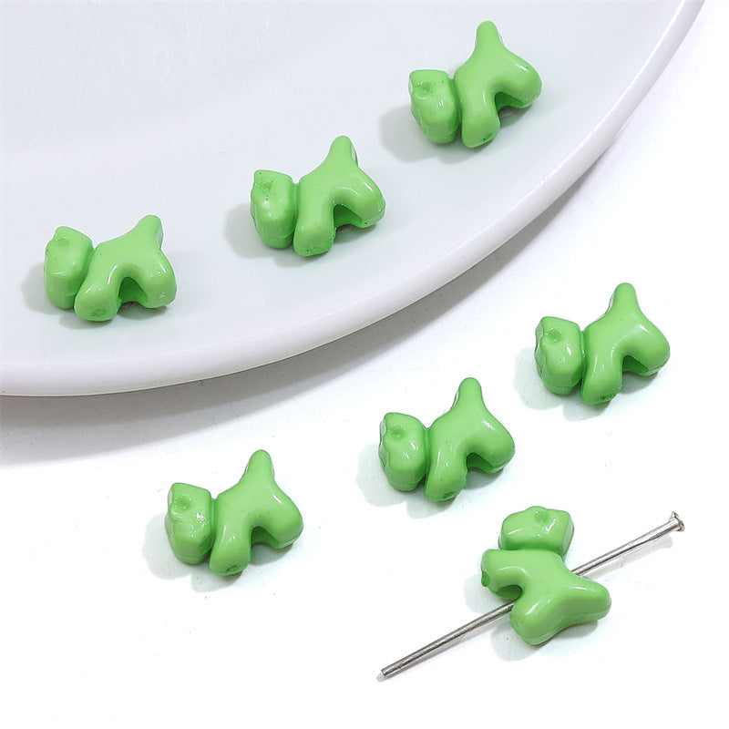 Solid Color Puppy Acrylic Beads 12mm Assorted Bright Pastel 100pcs 8