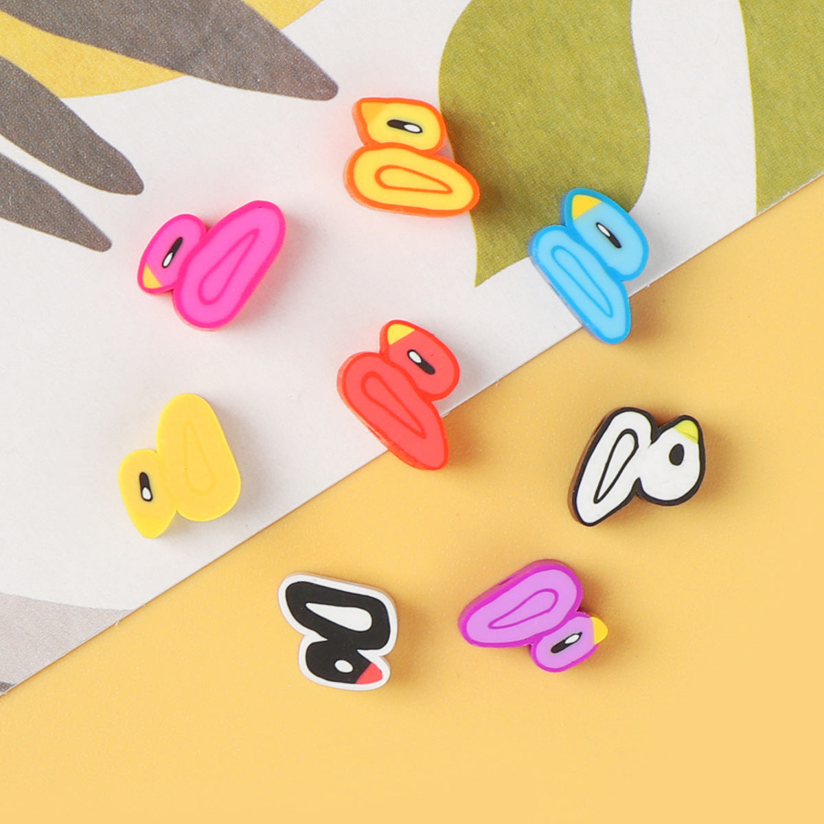 Duck Clay Beads 10mm Colorful Polymer Animal Design 100pcs 3