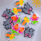 Silicone Focal Beads Easter Carrot Bunny Ear Bow 20pcs 4