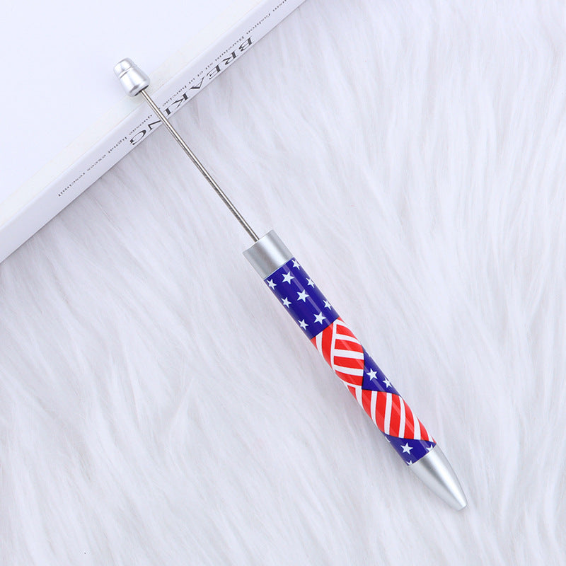 Beadable Ballpoint Pen Printed Flag Sunflower Pattern Long 167mm 5