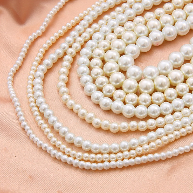 Pearl Glass Beads Round 10mm Imitation Glass 20pcs