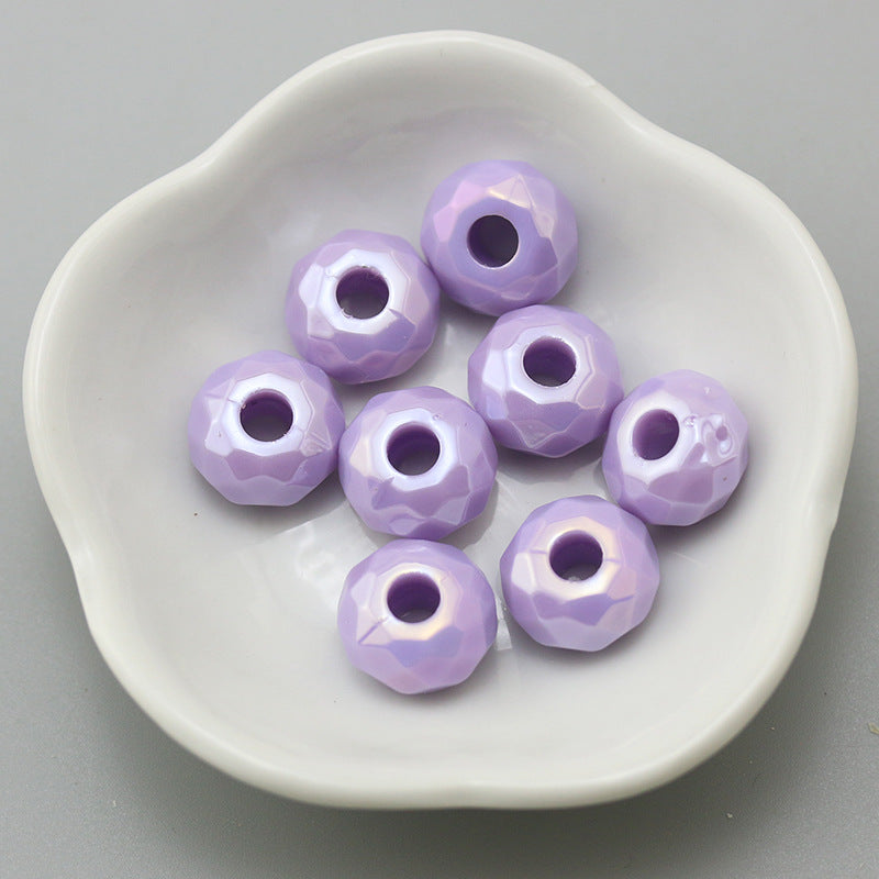 Acrylic Faceted Spacer Beads 15mm Large Hole 40pcs 16