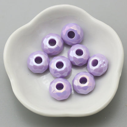 Acrylic Faceted Spacer Beads 15mm Large Hole 40pcs 16