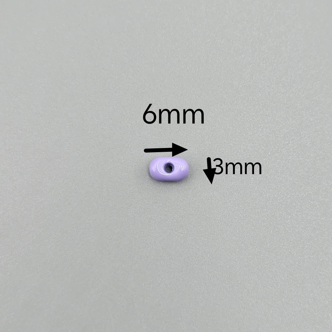 Alloy Peanut Spacer Beads 6mm Baking Painted 40pcs 2