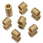 Stainless Steel Tube Metal Beads 5-10mm Four Arcs Reticulated Pattern 20pcs 6