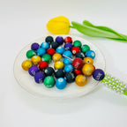 Rubberized Matte Painted Love Word Acrylic Beads 16mm 50pcs 4