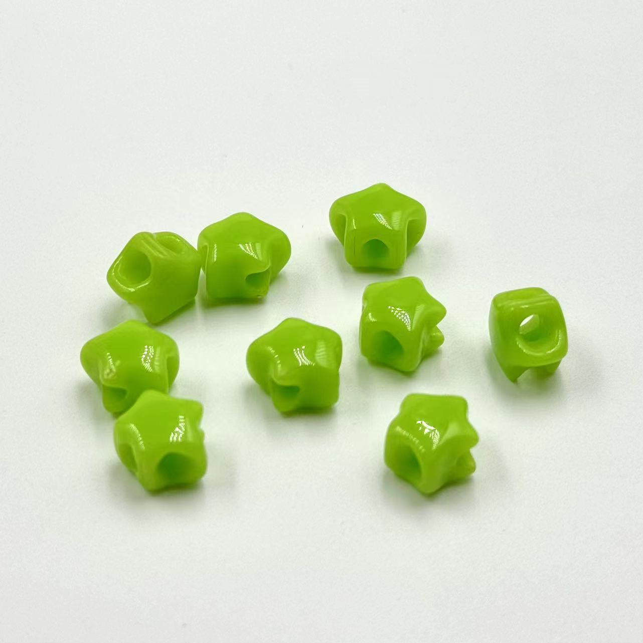 Colored Four-Hole Acrylic Beads Large Hole Chunky Mixed Finishes 100pcs 23