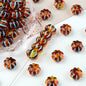 Painted Flattened Pumpkin Acrylic Beads 12mm Mixed Colors 40pcs 3