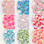 Hand Painted Daisy Bee Series Acrylic Beads 16mm Colorful Glossy 10pcs