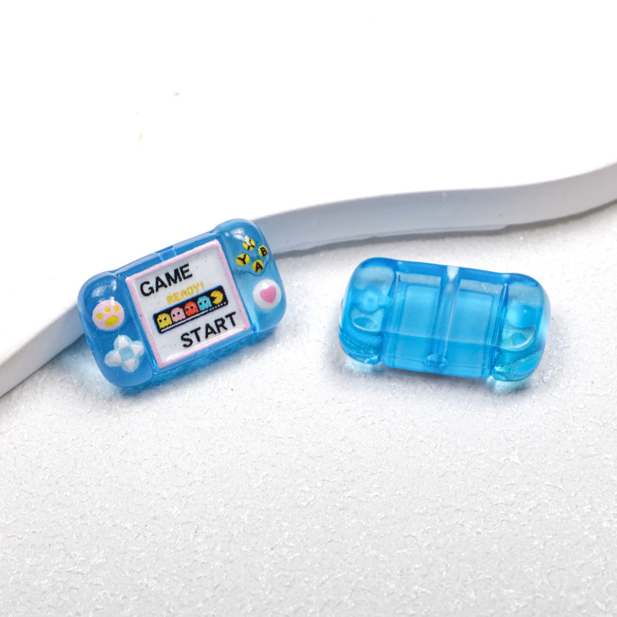 Clear Square Acrylic Beads 25mm Game Console Printed 10pcs 12
