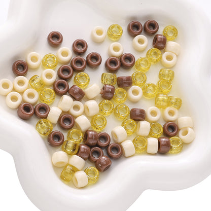 Mixed Style Pony Beads Acrylic 9mm Colorful Assorted 200pcs 8
