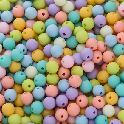 Rubberized Round Acrylic Beads 15mm Mixed Colors 20pcs 12