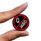 Silicone Focal Beads Q Word Bold Black and Red Circle Badge 20pcs 4