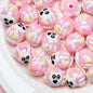 Hand Painted Acrylic Beads 16mm New Year Dog Faces 10pcs 21