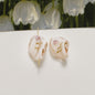 Lampwork Glass Beads Leaf 22mm Handmade Distressed Curled 4pcs 18