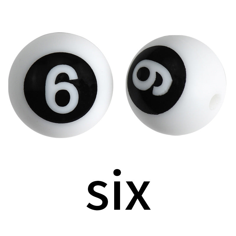 15mm Silicone Letter Beads Number Printed 0 to 9 50pcs 12