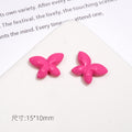 Baking Painted Faceted Butterfly Acrylic Beads 10mm Glossy Rainbow 50pcs 5