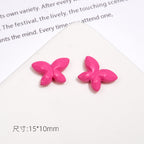 Baking Painted Faceted Butterfly Acrylic Beads 10mm Glossy Rainbow 50pcs 5