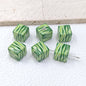 Colorful Leopard Print Acrylic Square Beads 14mm 50pcs 10
