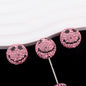 Smiley Face Bubblegum Rhinestone Beads 20mm Polymer Clay Full Rhinestones 6pcs 9