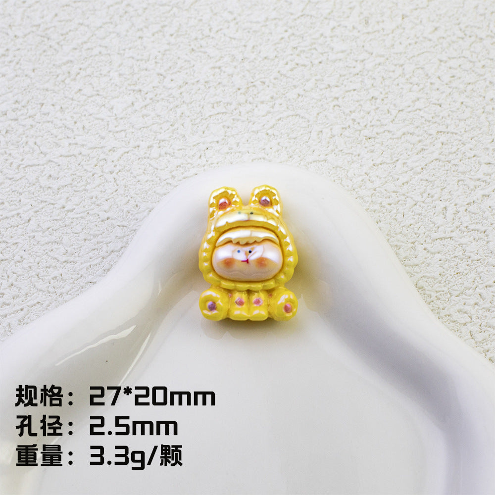 Plating Pop Mart Lilith Resin Beads Glossy Animal Hoodie 10pcs 12