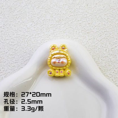 Plating Pop Mart Lilith Resin Beads Glossy Animal Hoodie 10pcs 12
