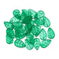 Czech Glass Beads Leaf 17mm Frosted Mixed Colors Gold Accents 30pcs 9