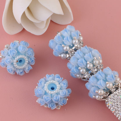 Flower Tiered Ball Resin Beads 22mm Vintage Pearl Accent 5pcs 10