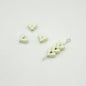 Painted V-Shaped Heart Acrylic Beads 6.7x8mm Glossy Mixed Colors 10pcs 10