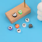 Halloween Flat Clay Beads 9mm Random Mixed Festive Designs 100pcs 3