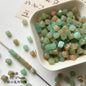 Vintage Irregular Gradient Green Acrylic Beads Organic Retro Style 5