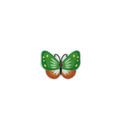 Silicone Focal Beads Butterfly Colorful Wing Patterns 20pcs 7