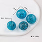 Hollow Spiral Striped Blown Glass Spacer Beads Colorful 4pcs 14