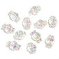 Transparent Bow Bunny Acrylic Beads 18mm 26mm Iridescent Glossy 50pcs 7