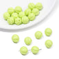 Opaque Pumpkin Acrylic Beads 12mm Colorful Round 40pcs 12