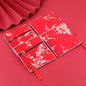 Vintage Chinese Style Brocade Zipper Cloth Pouch 11.5cm 1pc 17