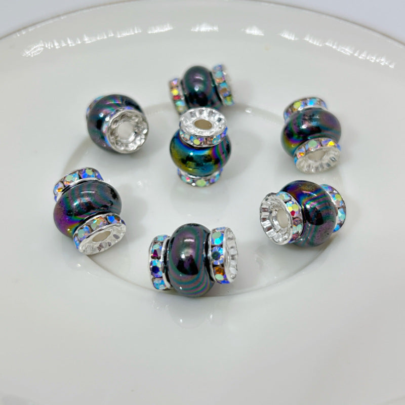 Lantern Rhinestone Beads 14mm Acrylic Plating Bright Color 20pcs 9