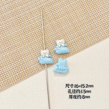 Pillow Metal Beads 14-16mm Glossy Painted Cat Face Alloy 10pcs 14